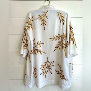 Vera Moda (S) - Gold Sequin Embroidered Kimono